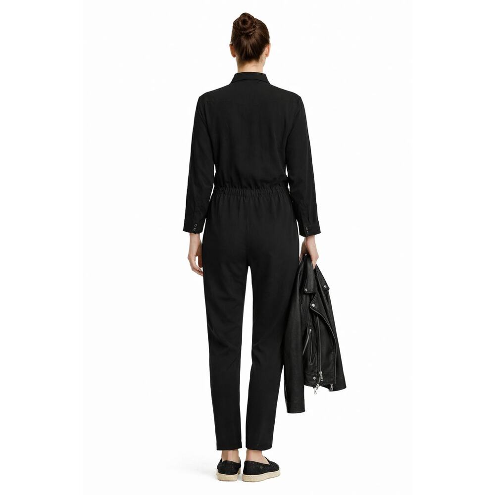 Madewell Black Long Sleeve Straight Legs Jumpsuit Size L - Picture 3 of 8